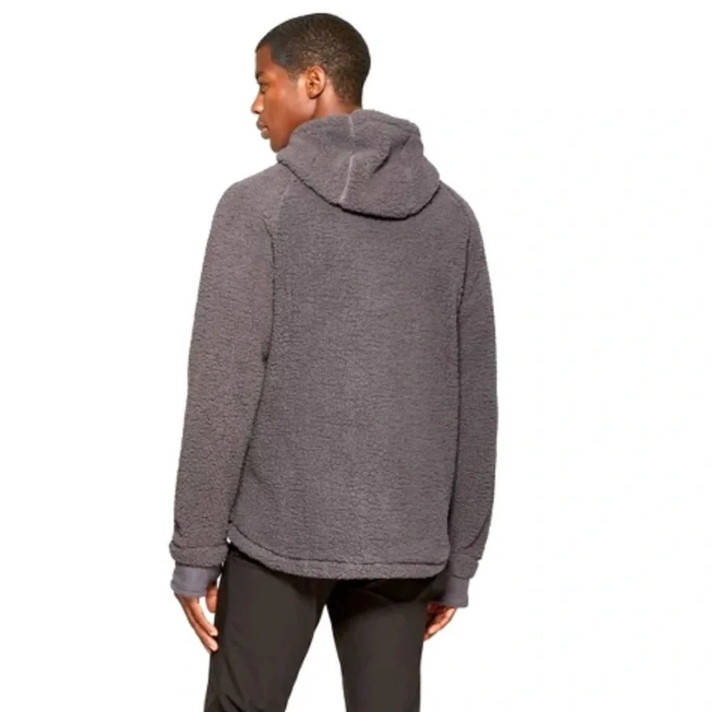 C9 Champion Men's Sherpa Lined Fleece Hooded Jacket - Charcoal Grey, Large